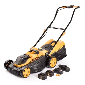 Riwall RALM 3820 set - akkus fűnyíró 20V s szénkefe nélküli motorral (2 db 4Ah akkuval és töltővel)