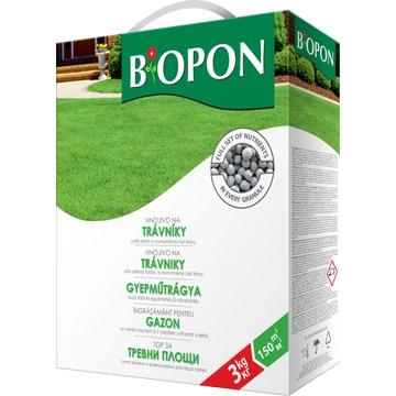 Biopon Gyepműtrágya, 3 kg, 150 m2-ig (B1047)