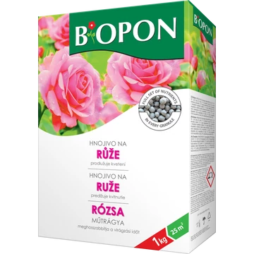 Biopon Rózsa műtrágya, 1 kg, 40 m2-ig