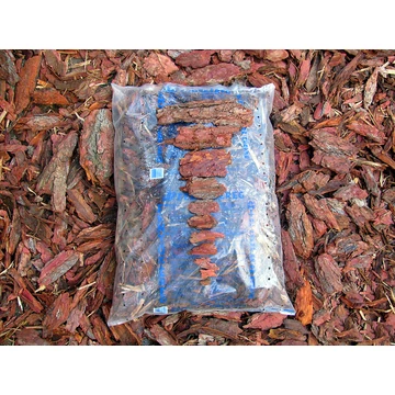 Mulcs vörösfenyő 2-12 cm 60 liter kerti talajtakaró vöröses