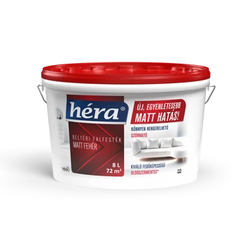 Trilak Héra Belső falfesték, matt fehér, piros tetős oldószer mentes 8 l