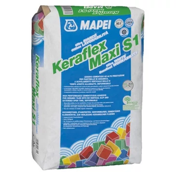 Mapei Keraflex Maxi S1 Kerámiaburkolat ragasztóhabarcs (C2TES1) fehér 23 kg