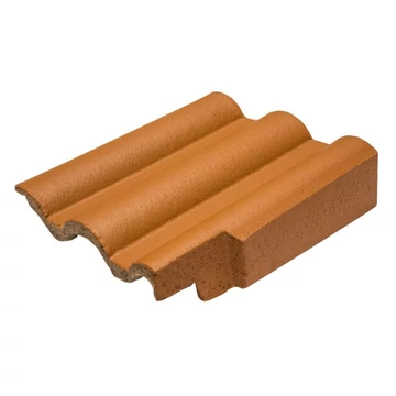 újHÁZ Toscana Lux Matt beton szegélycserép jobbos téglavörös