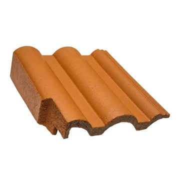 újHÁZ Toscana Lux Matt beton szegélycserép balos téglavörös