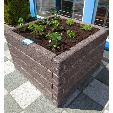 Durisol magaságyás négyzet alakzatban barna