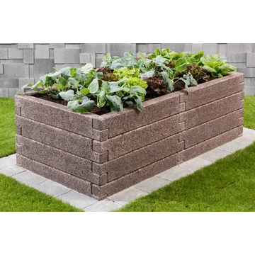 Durisol magaságyás téglalap alakzatban barna