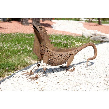 Nortene Iguana figura fémből, antik hatású