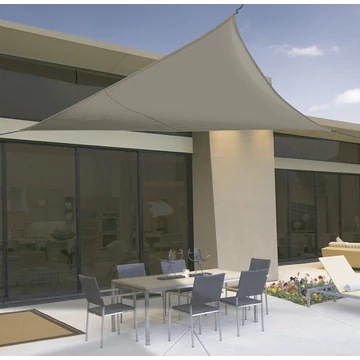 Nortene Sun-net Kit poliészter napvitorla barna 3,6x3,6 m