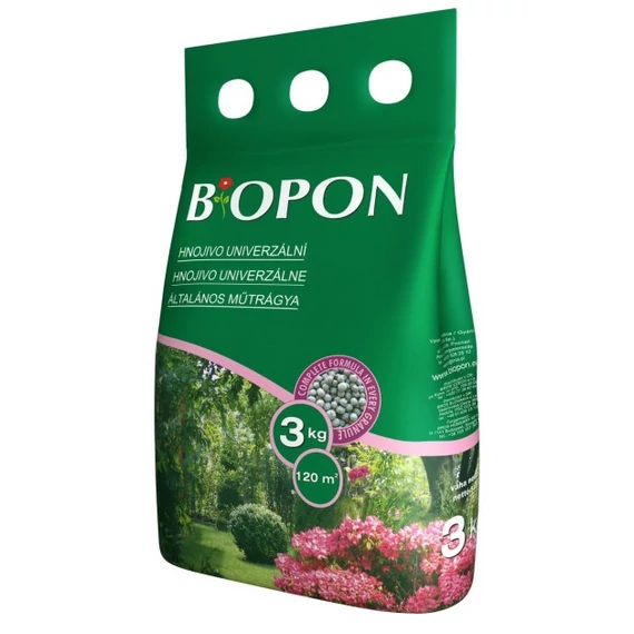 Biopon Általános műtrágya, 3 kg, 120 m2-ig (B1043)