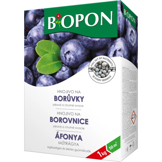 Biopon Áfonya műtrágya, 1 kg, 50 m2-ig