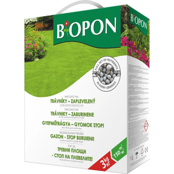 Biopon Gyepműtrágya, Gyomok stop, 1 kg, 50 m2-ig