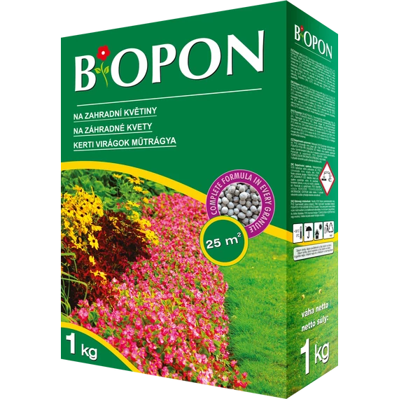 Biopon Műtrágya, kerti virágokhoz, 1 kg, 25 m2-ig