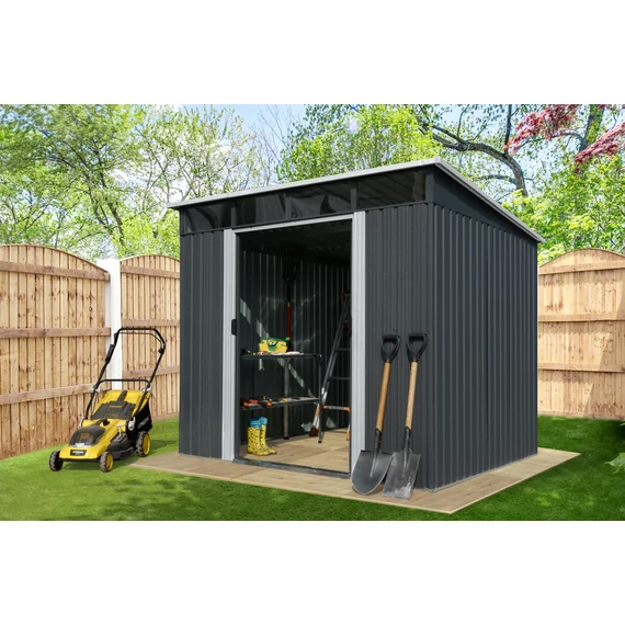 Komplex fém kerti tároló Skylight bevilágító ablakkal antracit 