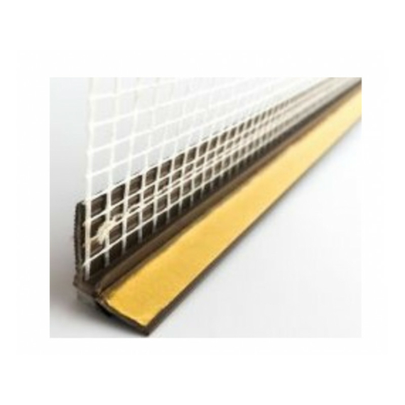 Komplex ablakcsatlakozó profil hálós barna PVC P6mm/3U+S 3fm
