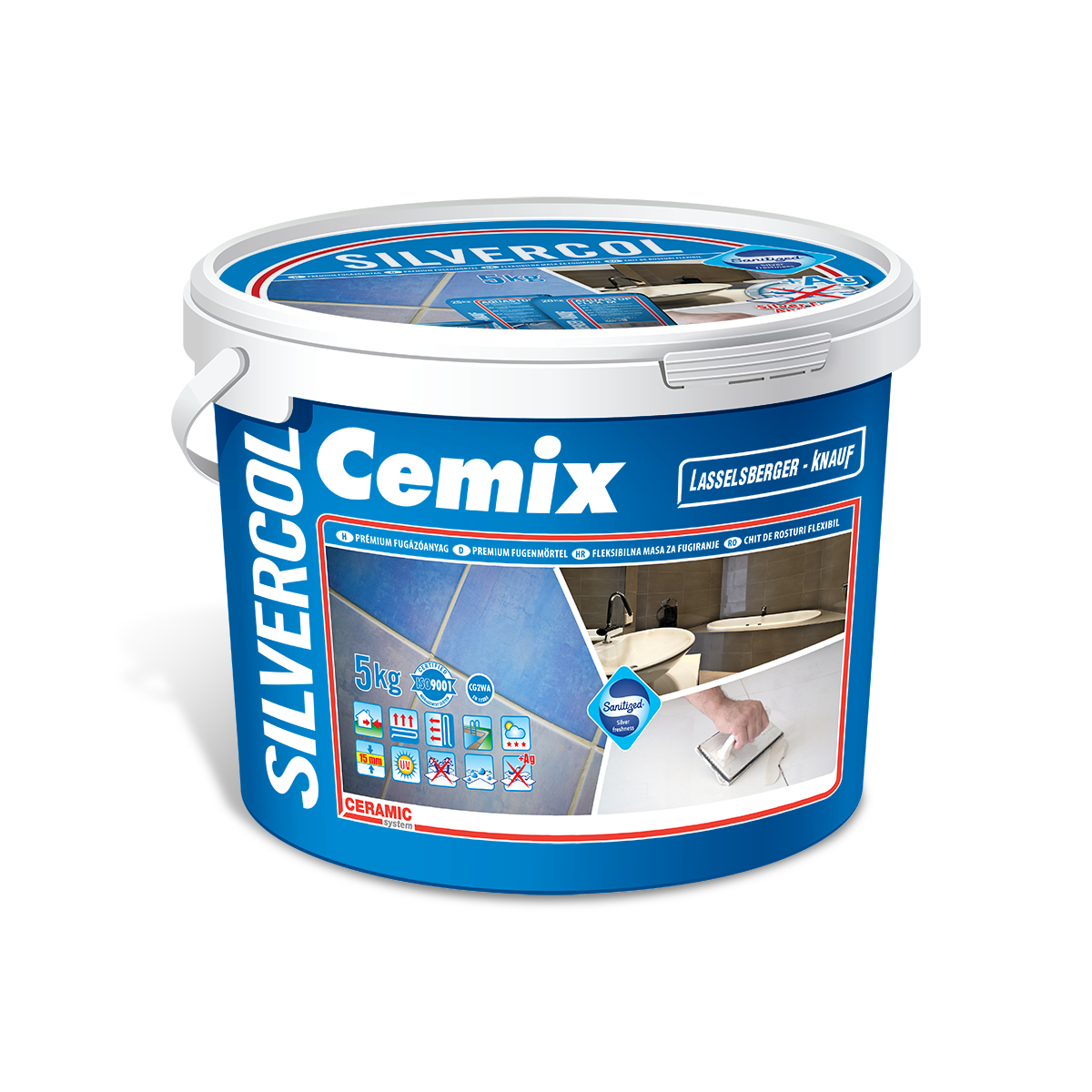 Cemix Silvercol Fugázó 1-15 mm, (CG2WA) szürke 5 kg