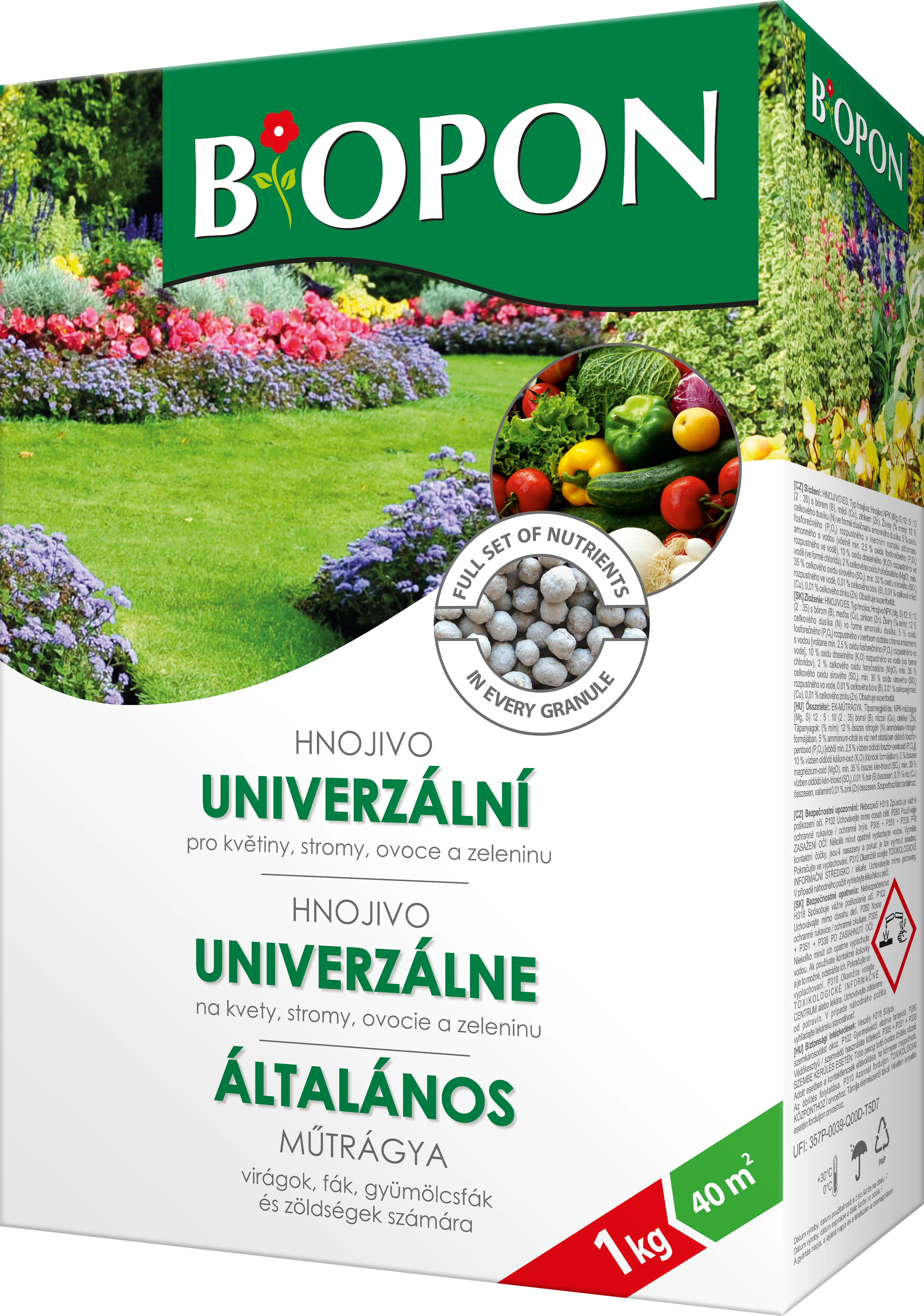 Biopon Általános műtrágya, 1 kg, 40 m2-ig (B1042)