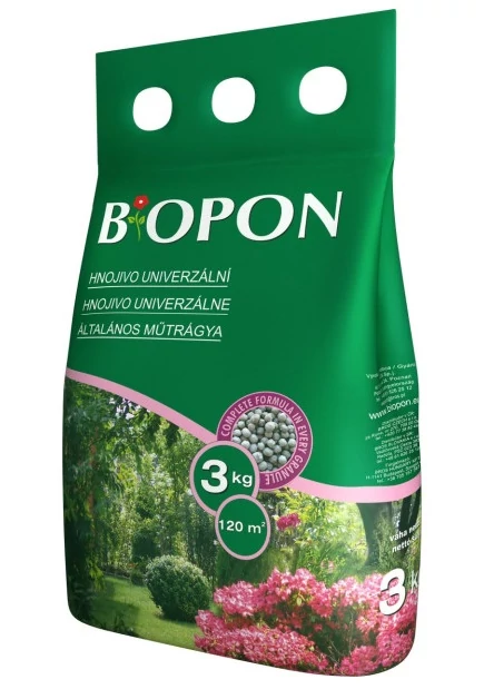 Biopon Általános műtrágya, 3 kg, 120 m2-ig (B1043)