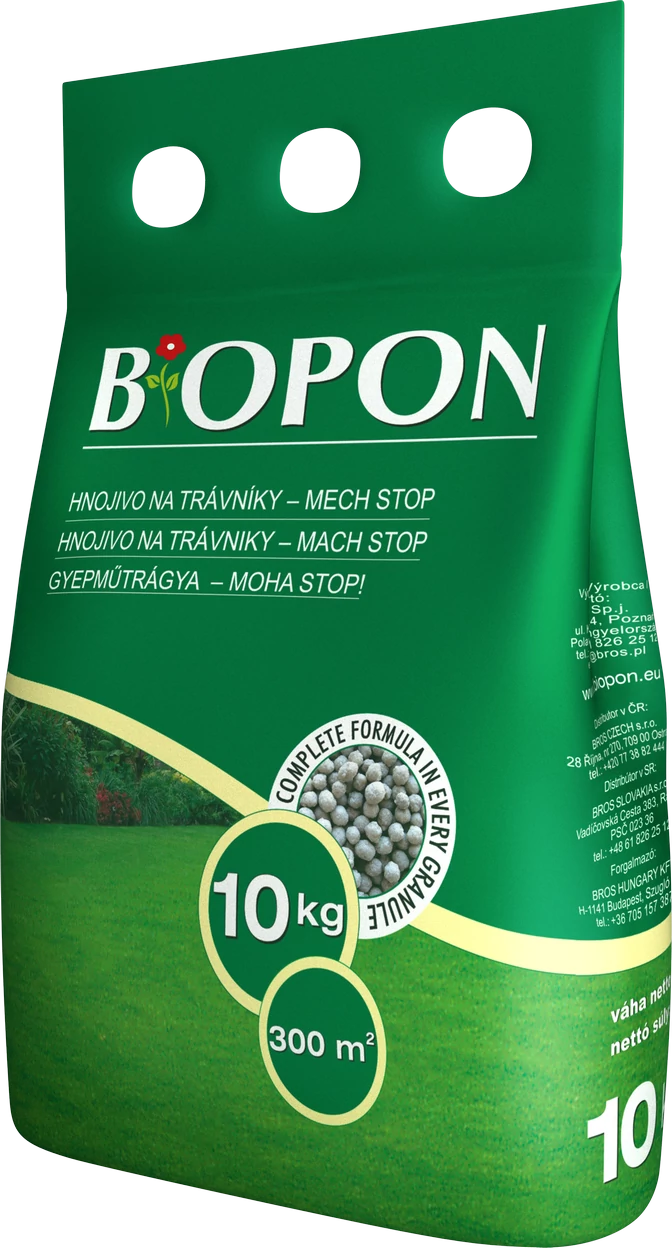 Biopon Gyepműtrágya, Moha Stop, 10 kg, 300 m2-ig (B1051)