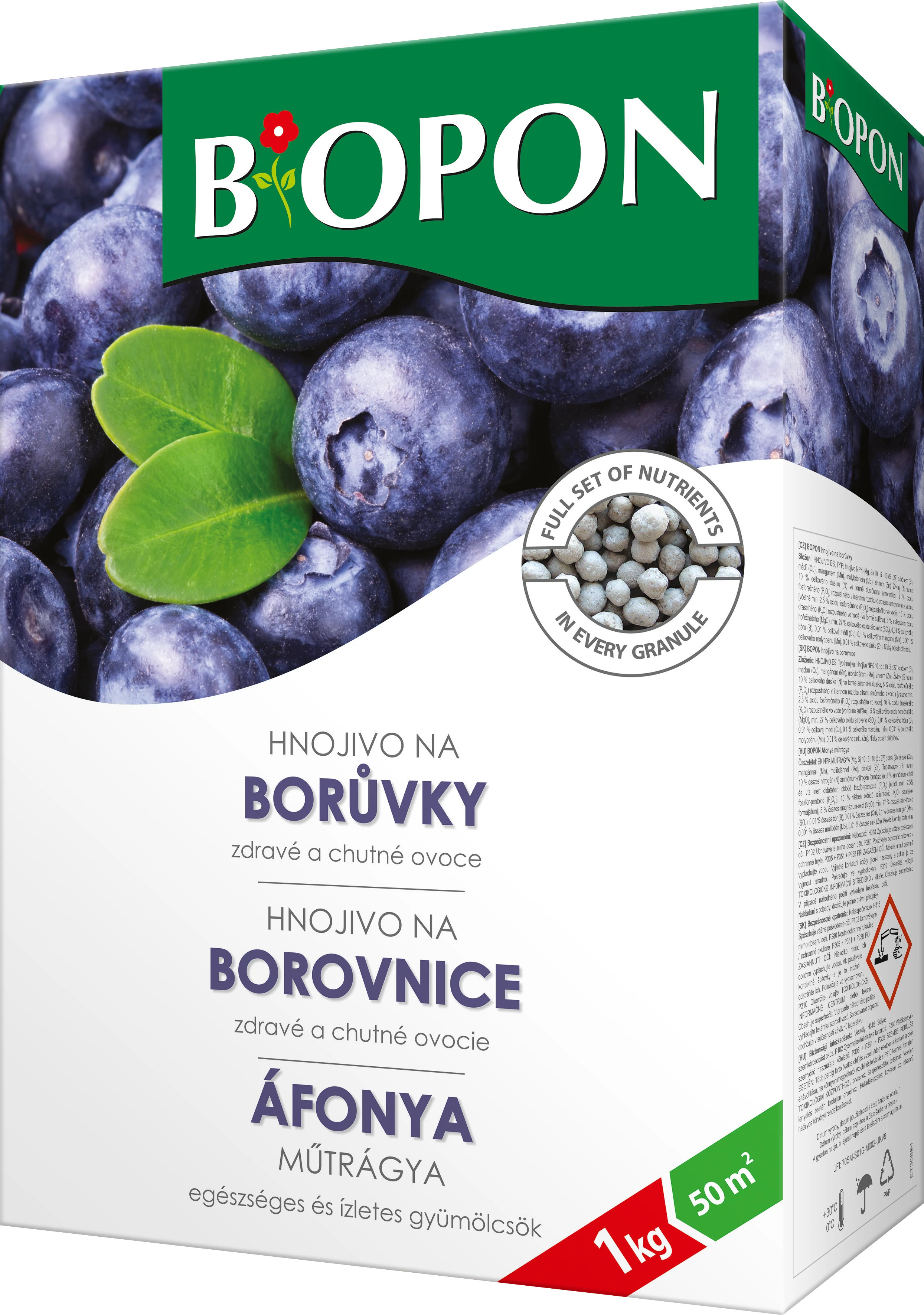 Biopon Áfonya műtrágya, 1 kg, 50 m2-ig (B1130)