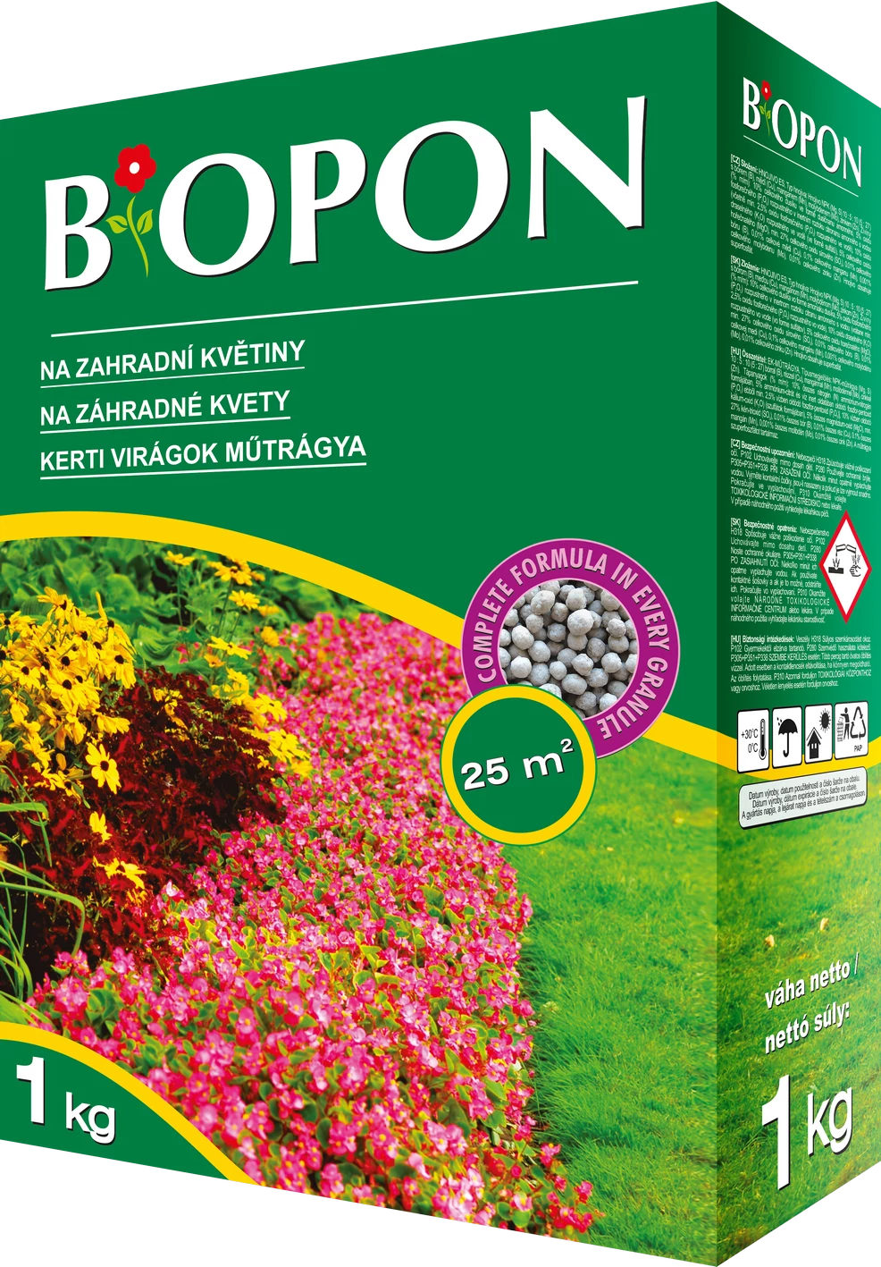 Biopon Műtrágya, kerti virágokhoz, 1 kg, 25 m2-ig (B1176)