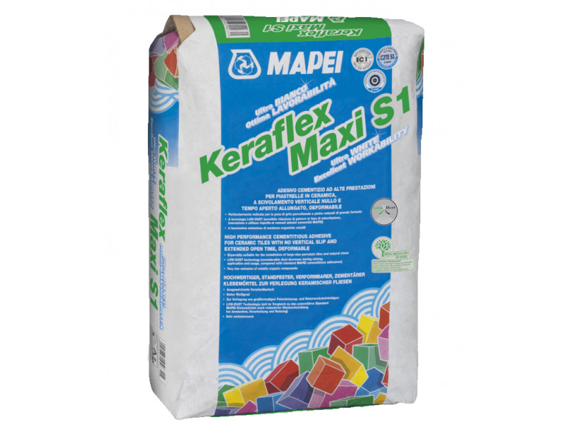 Mapei Keraflex Maxi S1 Kerámiaburkolat ragasztóhabarcs (C2TES1) szürke 25 kg