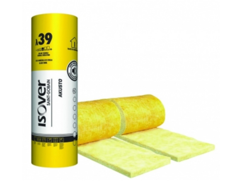 Isover Akusto Válaszfal hangszigetelő üveggyapot filc 75x(2x)600x9000 mm 10,8 m2/csomag