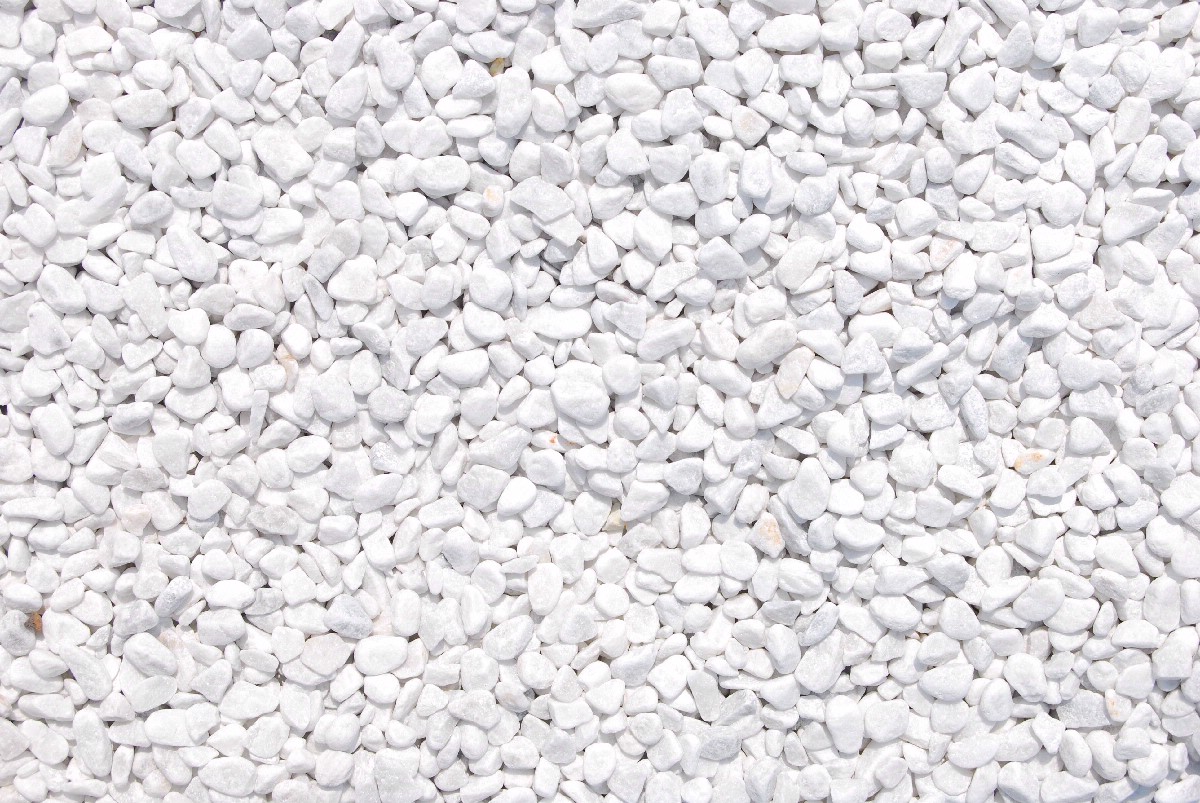 Scherf márványkavics, Carrara-fehér, kerek szemcsés 25-40 mm 15 kg